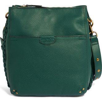American Leather Co. Luca Triple Pocket Leather Crossbody Bag in Deep Emerald at Nordstrom Rack