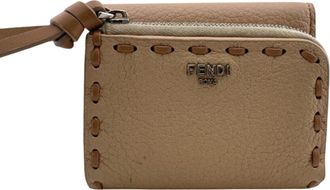 Fendi Pink Leather Wallet (Tri-Fold) (Pre-Owned)