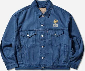 Levi's Men s France Football Type III Trucker Jacket Blue