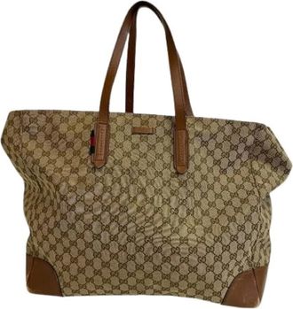 Gucci Pre-owned Tote Bags, male, Brown, Size: ONE SIZE Pre-owned Vintage Tote Bag