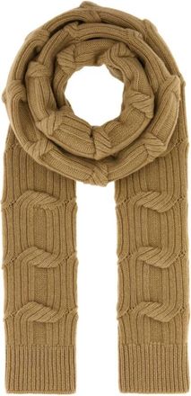 Stella McCartney Falabella Kabel Gebreide Sjaal - Dames - Wintersjaals - Bruin - ONE Size - Wol - Accessoires