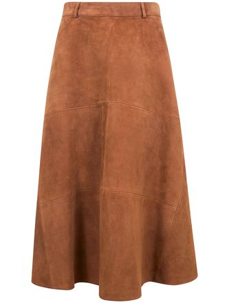 Semicouture Suede Pockets Skirt
