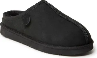 Dearfoams Fireside Grafton Genuine Shearling Clog Slipper in Black at Nordstrom, Size 7