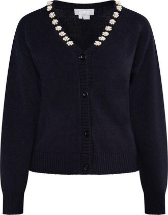 Usha vest met parels Dames zwart