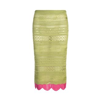 Roberto Cavalli Midi Skirts, female, Green, Size: XS Wqm305 Ma018 Midi Skirt