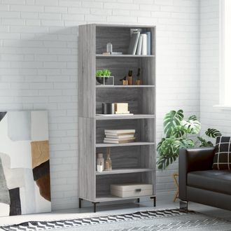 vidaXL Vidaxl - Aparador Alto Madera De Ingenier&iacute;a Gris Sonoma 69,5x32,5x180 Cm