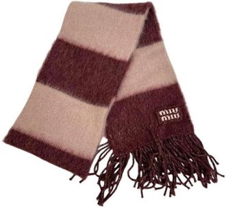 Miu Miu Pre-owned Scarves, female, Multicolor, Size: ONE SIZE Pre-owned Fabric scarves