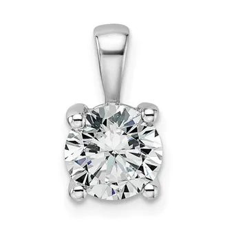 Diamond2Deal 14k Gold 1 1/2 Ct Round Lab Grown Diamond Pendant