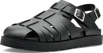 Stacy Adams Largo Slingback Buckle Sandals Mens Sandals Black : 10 M, Faux Leather
