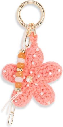 Chelsea28 Starfish faux Pearl Crochet Bag Charm in Orange Multi- Gold at Nordstrom