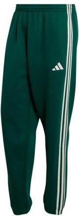 adidas Essentials 3-Stripes Fleece Tapered Cuffed Pants Trainingshose f&uuml;r Herren | gr&uuml;n