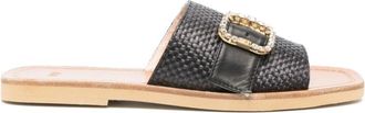 N&deg;21 Zwarte Sandalen met Kristallen - Dames - Sandalen - Zwart - 38 EU - Schoenen
