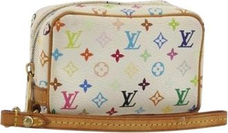 Louis Vuitton Pre-owned Multicolor Monogram Canvas Pouch - Dames - Vintage Clutch - Veelkleurig - ONE Size - Leer - Vintage