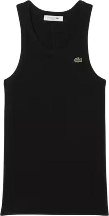Lacoste Tops, Dames, Zwart, 2Xs, Katoen, Lacoste Bovenzwart