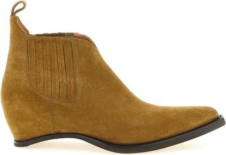 Maison Margiela Brown Solid Western Chelsea Boots