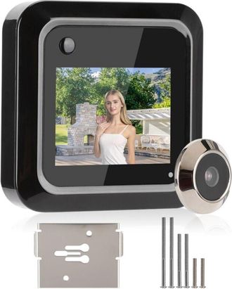 OEM Visionneuse De Porte - Ecran Lcd Tft 2,4 Pouces - Camera 0,3 Mp Angle 95 Degres - Enregistrement Photo - Pour Epaisseur De Porte 35-110 Mm - 1 Unite