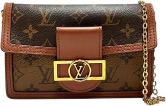 Louis Vuitton Pre-owned Portefeuille Dauphine Shoulder Bag - Dames - Vintage Mini Tas - Bruin - ONE Size - Vintage