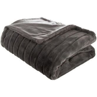 Atmosphera Atmosphera - Manta manoir De Pelo Sint&eacute;tico - Gris Oscuro 180 X 230 Cm Cr&eacute;ateur DInt&eacute;rieur