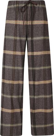 Alysi Choco Wool Wide-Leg Maxi Pants