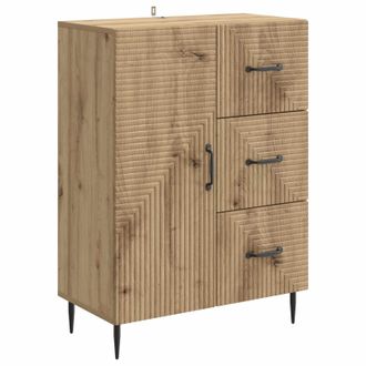 vidaXL Aparador Roble Artisan 66 X 34,5 X 89,5 Cm Madera De Ingenier&iacute;a Vidaxl