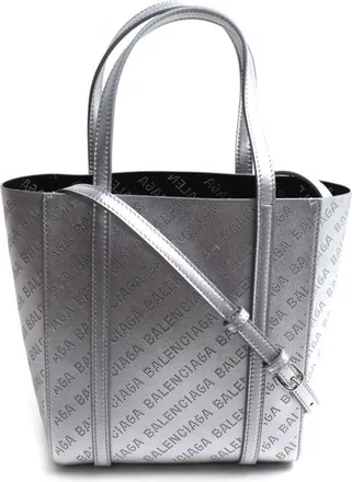 Balenciaga Silver Leather Tote Bag (Pre-Owned)