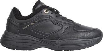 Tommy Hilfiger Chunky Winter Runner - Dames - Sneakers - Zwart - 41 EU - Leer - Schoenen