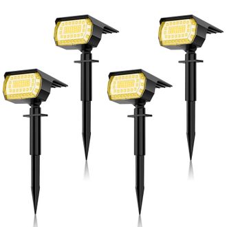 OEM Conjunto De Varios Focos Solares, 57 Led, Luz Blanca C&aacute;lida 3000k, Resistente Al Agua Ip65, Para Jard&iacute;n, Entrada De Veh&iacute;culos Y C&eacute;sped