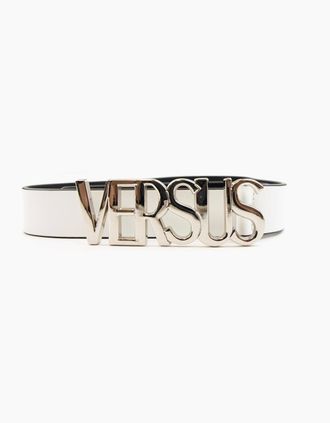 Versus Mens Versace Versus Capital Lettering Belt White - Size: 110CM