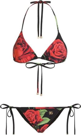 Dolce & Gabbana Glijdende Driehoek Bikini Top - Dames - Bikinis - Veelkleurig - M - Badmode