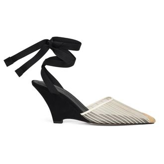 Jacquemus Wedges, female, Black, Size: 12 US Mules in Mesh with Wedge