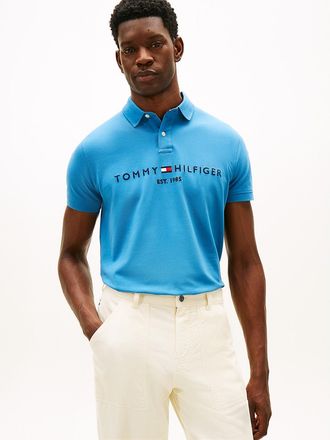 Tommy Hilfiger Mens Embroidered Tommy Logo Polo - Blue - XXXL
