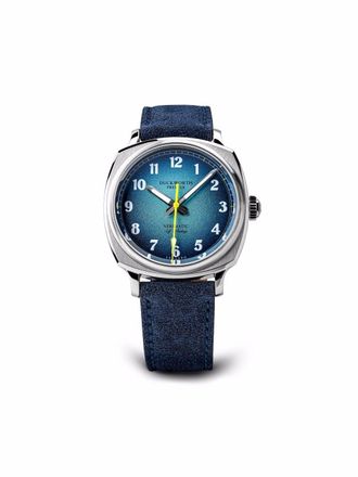 Duckworth Prestex Verimatic Fumé 39mm - men - Leather/stainless steel - One Size - Blue