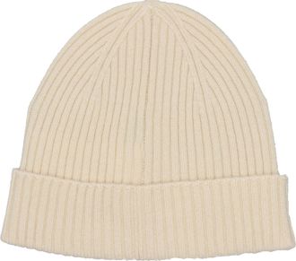 Brioni Cashmere Fishermans Rib Beanie - Cream