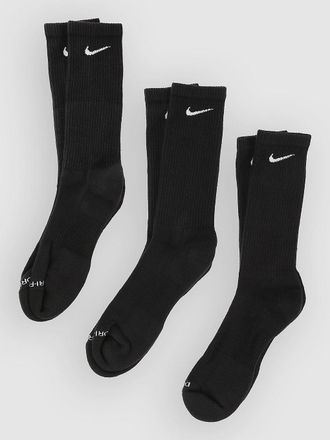 Nike Everyday Plus Cush Crew 3P Socks negro