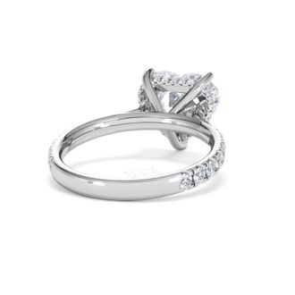 The Diamond Store Amora Heart 3.36ct Hidden Halo Lab Diamond Engagement Ring With Side Stones Set in 18K White Gold