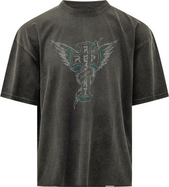 Represent Westide Grafisch-Print T-shirt - Heren - T-shirts - Zwart - M - Katoen - Tops