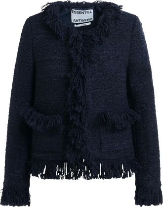 Essentiel Iskra fringe jacket - Blue
