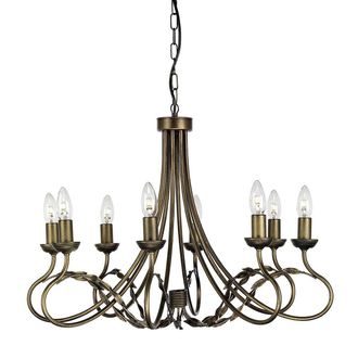 Netlighting Olivia 8 Light Chandelier Black Gold Finish E14