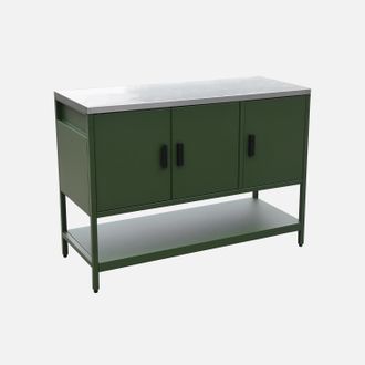 Sweeek Cucina Da Esterno Modulare In Acciaio 3 Ante E 1 Ripiano, 120cm