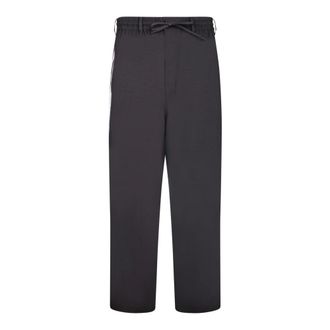 Yohji Yamamoto Training Trousers, male, Black, Size: S Sport Uniform Pants 3-Stripes