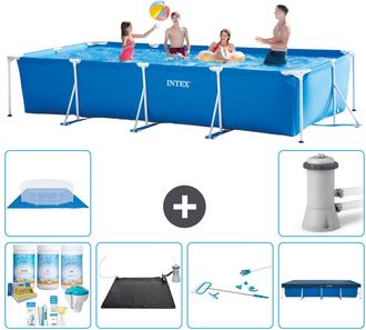 Intex Piscina Con Estructura Rectangular - 450x220x84 Cm - 7-piezas S21129