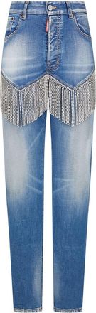 Dsquared2 Sky Blue Regular Mid Rise Jeans