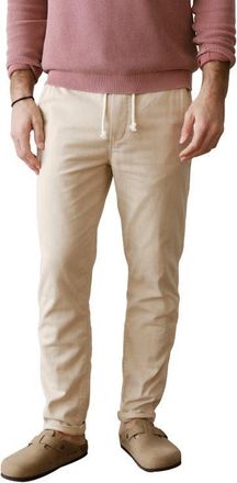 Marine Layer Saturday Stretch Cotton Drawstring Beach Pants in Fog at Nordstrom, Size Xx-Large