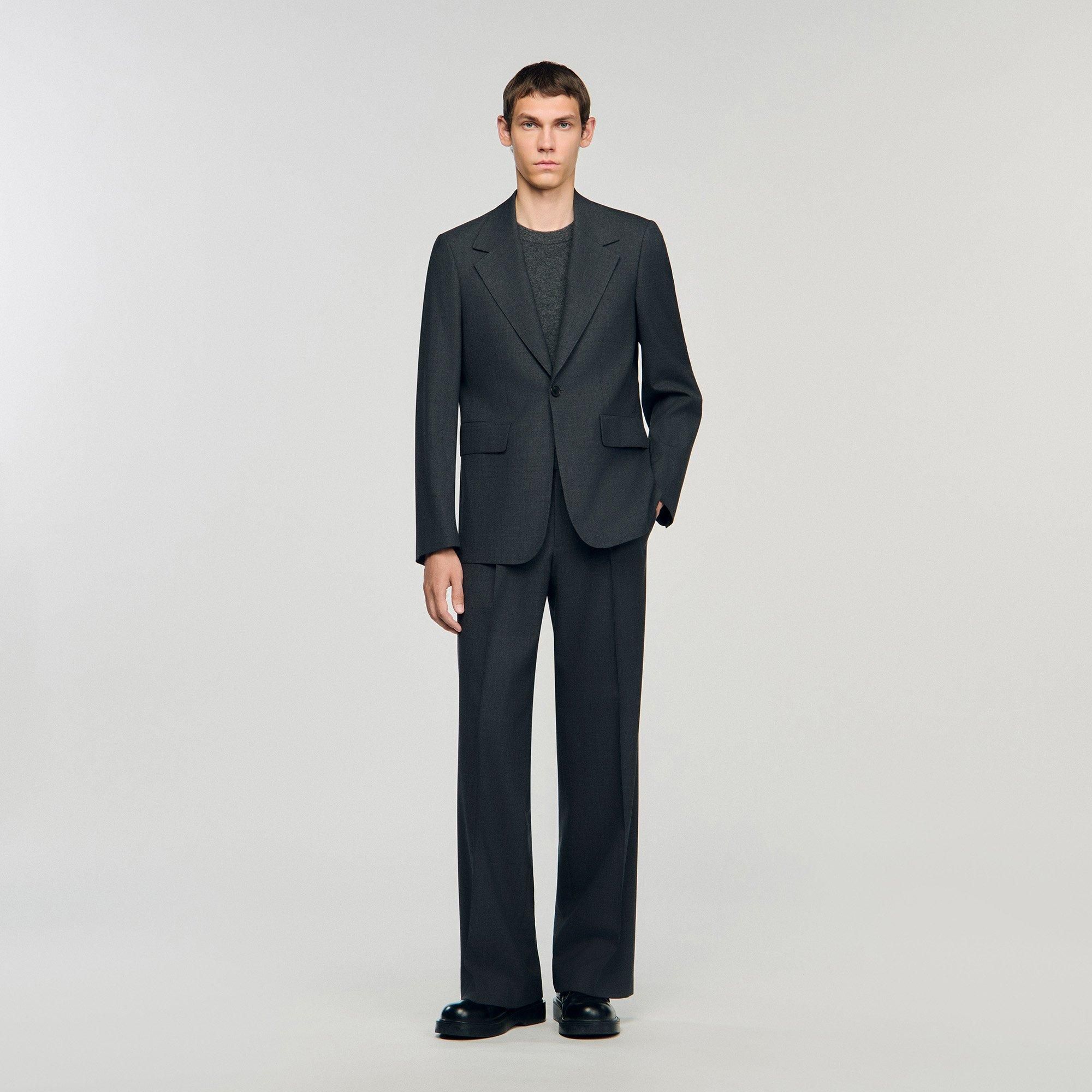 Herren Anzug 2-teilig In Grau – Moderner Schnitt, Auch In Übergrößen (Black, 4XL)