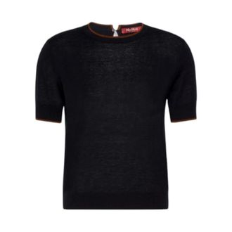 Max Mara Jersey de cuello redondo - Knitwear - Mujer - Negro - M