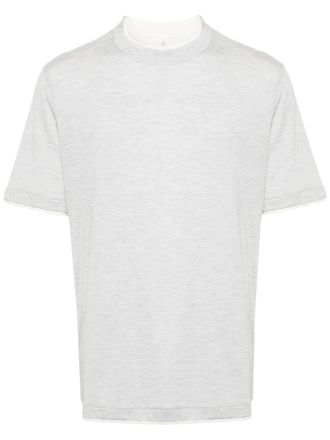 Brunello Cucinelli Gelaagd T-shirt - Grijs