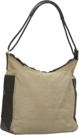 Gucci Pre-owned Canvas gucci-bags - Dames - Vintage Schoudertas - Grijs - ONE Size - Leer - Vintage