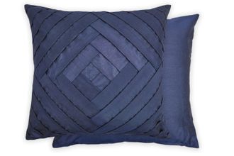 TJ Hughes Serenity - Pleated Cushion Cover in Navy - TJ Hughes