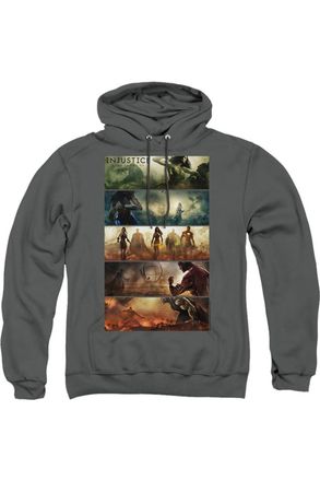 Gildan Injustice Gods Among Us Panels Adult Pull Over Hoodie / Hooded Sweatshirt
