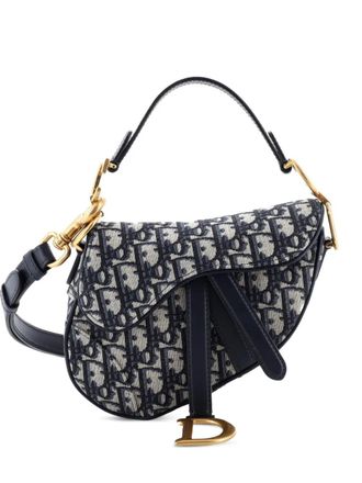 Dior Saddle Handbag Oblique Canvas Mini shoulder bag - Blu